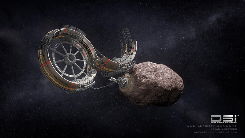 Illustration for article titled How Asteroid Mining Could Pay for Our First Space Colony